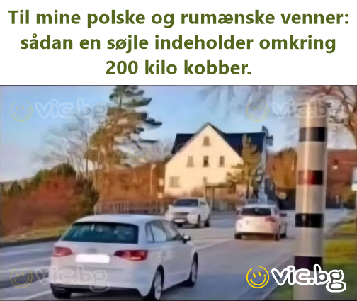 Til mine polske og rumenske venner: en slik søyle inneholder omtrent 200 kilo kobber.