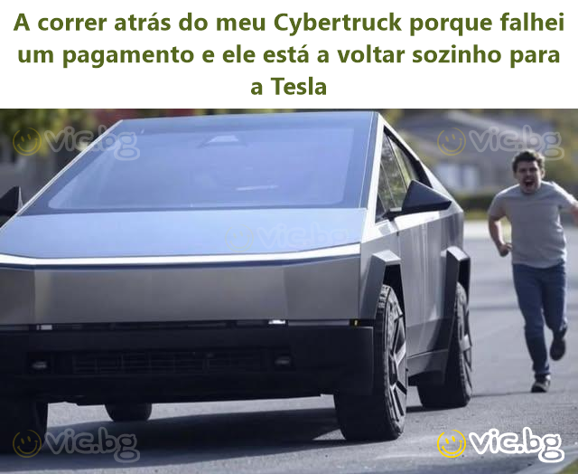 A correr atrás do meu Cybertruck porque falhei um pagamento e ele está a voltar sozinho para a Tesla