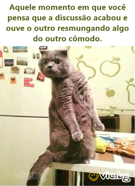 Aquele momento em que você pensa que a discussão acabou e ouve o outro resmungando algo do outro cômodo.