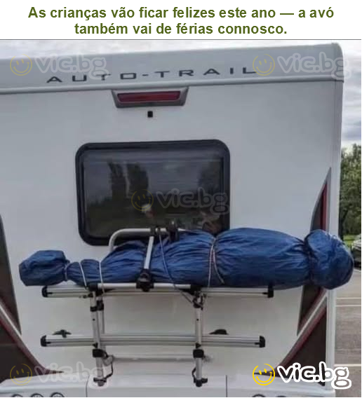 As crianças vão ficar felizes este ano — a avó também vai de férias connosco.