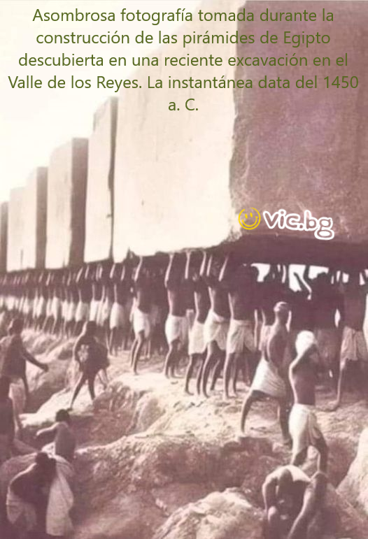 Asombrosa fotografía tomada durante la construcción de las pirámides de Egipto descubierta en una reciente excavación en el Valle de los Reyes. La instantánea data del 1450 a. C.