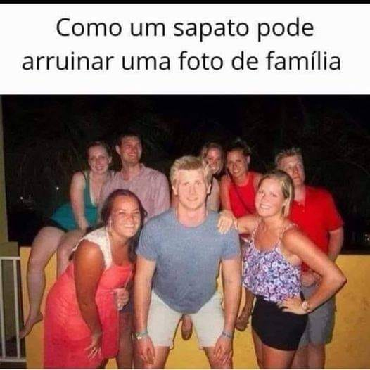 Como um sapato pode arruinar uma foto de família
