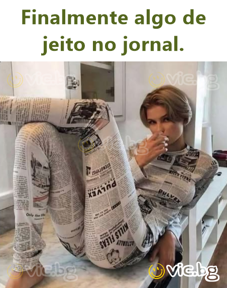 Finalmente algo de jeito no jornal.