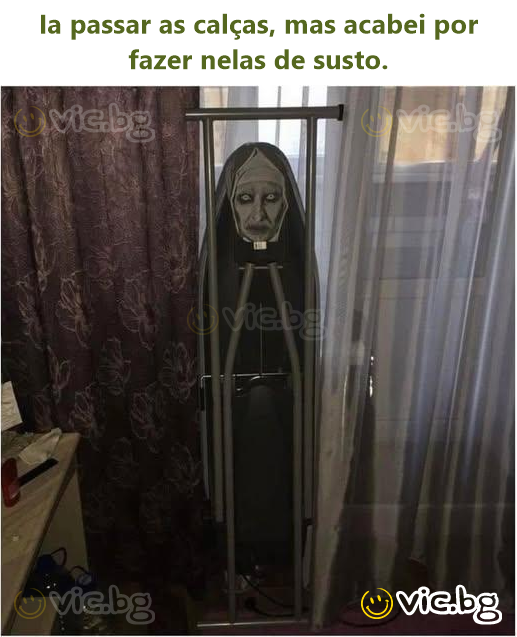 Ia passar as calças, mas acabei por fazer nelas de susto.