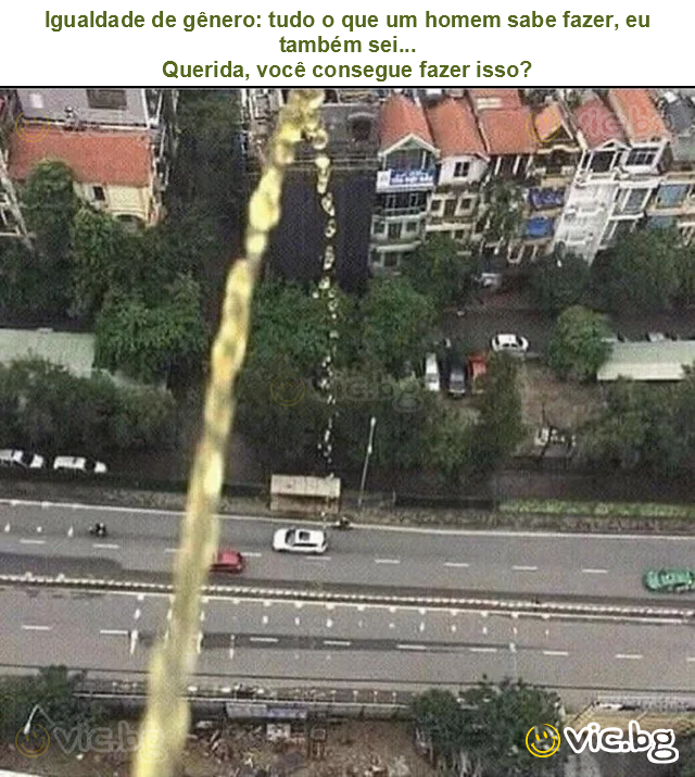 Igualdade de gênero: tudo o que um homem sabe fazer, eu também sei...
Querida, você consegue fazer isso?