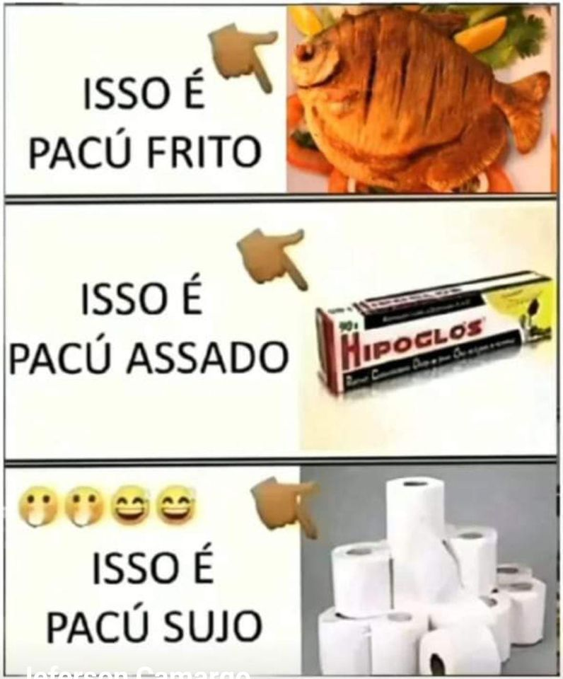 Isso é pacú frito. Isso é pacú assado. Isso é pacú sujo