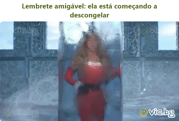 Lembrete amigável: ela está começando a descongelar