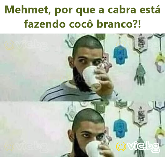 Mehmet, por que a cabra está fazendo cocô branco?!