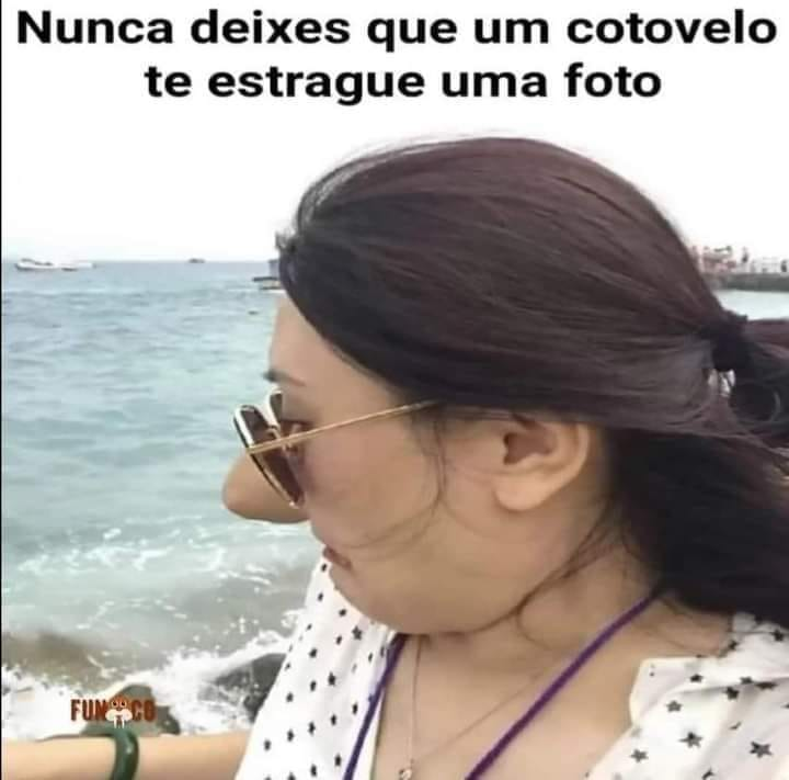 Nunca deixes que um cotovelo te estrague uma foto