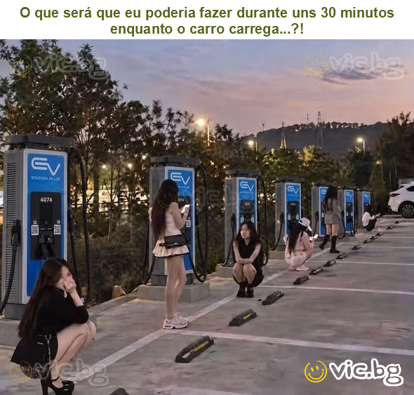 O que será que eu poderia fazer durante uns 30 minutos enquanto o carro carrega...?!