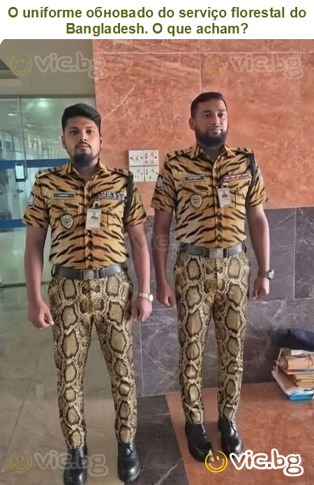 O uniforme обновado do serviço florestal do Bangladesh. O que acham?