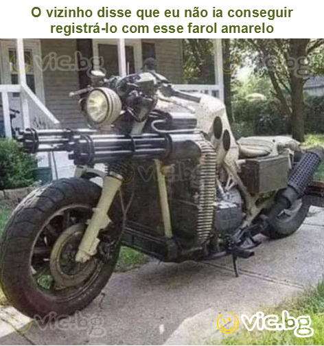 O vizinho disse que eu não ia conseguir registrá-lo com esse farol amarelo