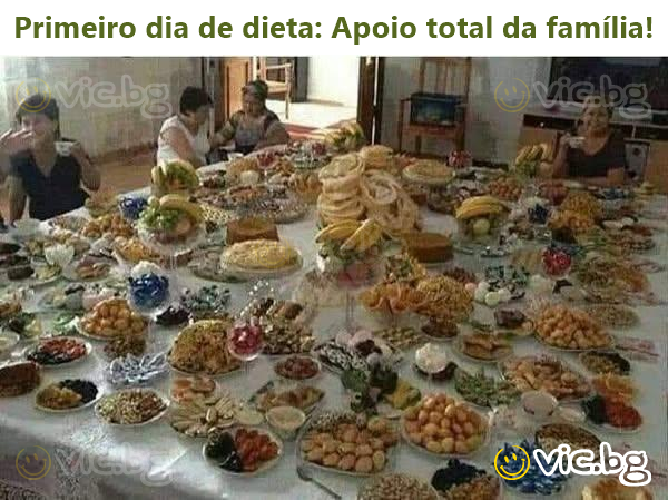 Primeiro dia de dieta: Apoio total da família!
