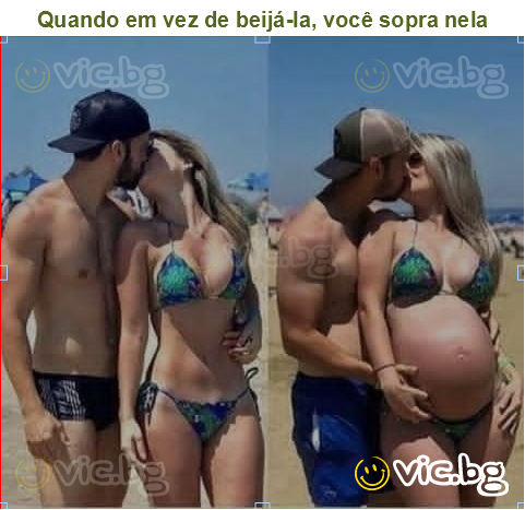 Quando em vez de beijá-la, você sopra nela