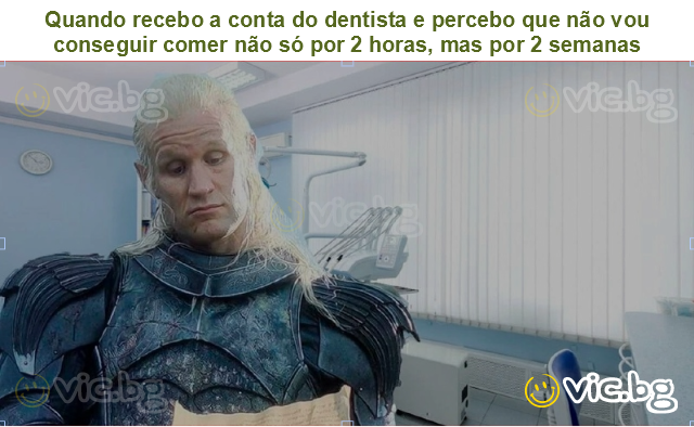 Quando recebo a conta do dentista e percebo que não vou conseguir comer não só por 2 horas, mas por 2 semanas