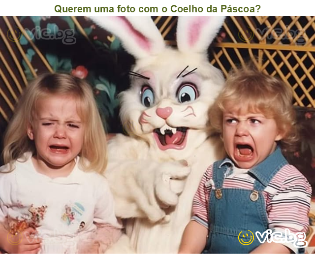 Querem uma foto com o Coelho da Páscoa?
