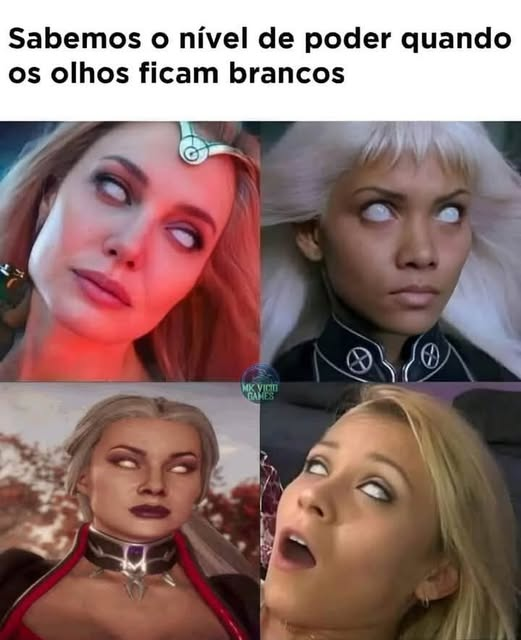 Sabemos o nível de poder quando os olhos ficam brancos