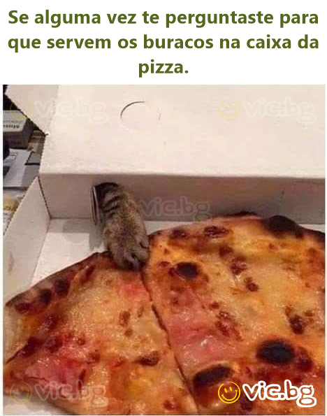 Se alguma vez te perguntaste para que servem os buracos na caixa da pizza.