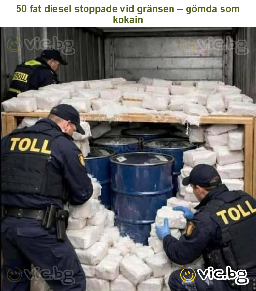 50 fat diesel stoppade vid gränsen – gömda som kokain