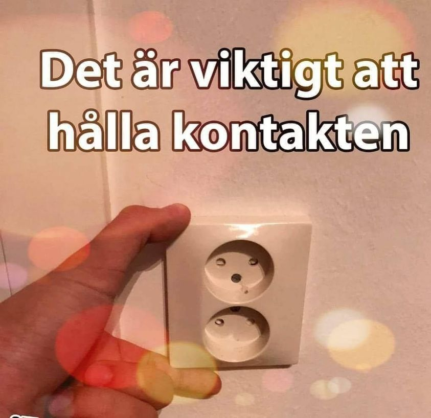 det är viktigt att hålla kontakten
