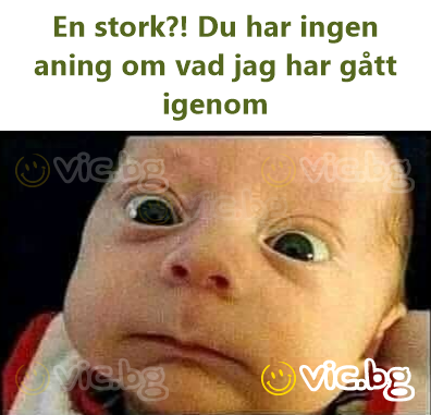 En stork?! Du har ingen aning om vad jag har gått igenom