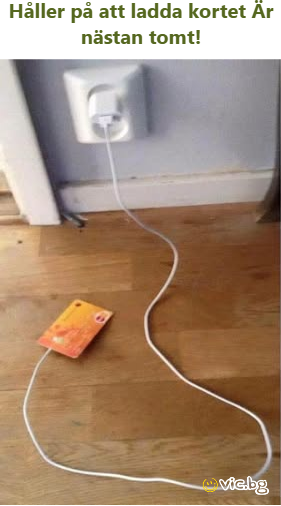 Håller på att ladda kortet Är nästan tomt!