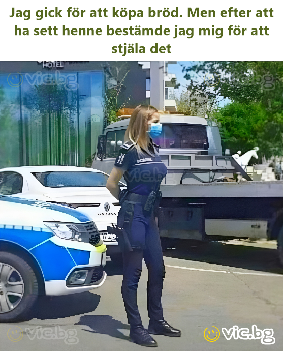 Jag gick för att köpa bröd. Men efter att ha sett henne bestämde jag mig för att stjäla det