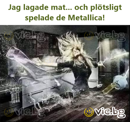 Jag lagade mat... och plötsligt spelade de Metallica!