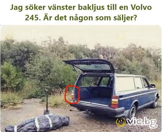 Jag söker vänster bakljus till en Volvo 245. Är det någon som säljer?