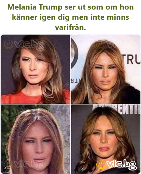Melania Trump ser ut som om hon känner igen dig men inte minns varifrån.