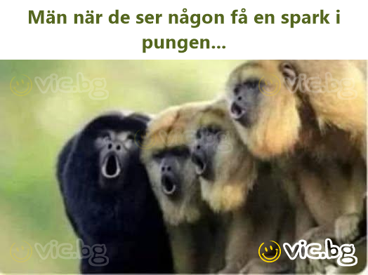 Män när de ser någon få en spark i pungen...