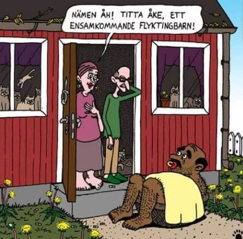 Nämen åh! Titta åxe, ett ensamkommande flyktingbarn!