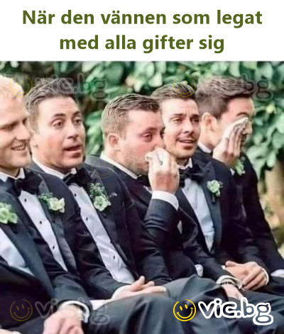 När den vännen som legat med alla gifter sig