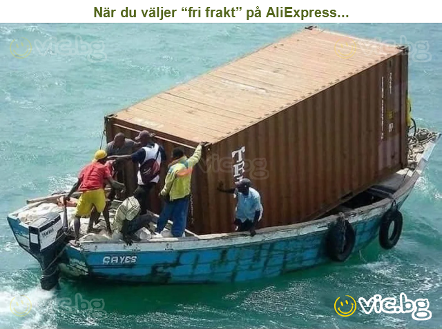 När du väljer “fri frakt” på AliExpress...