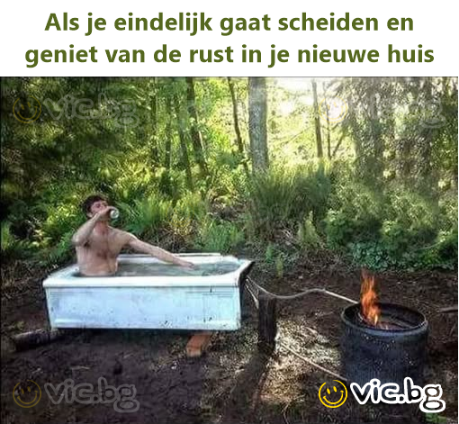 När du äntligen skiljer dig och njuter av lugnet i ditt nya hem