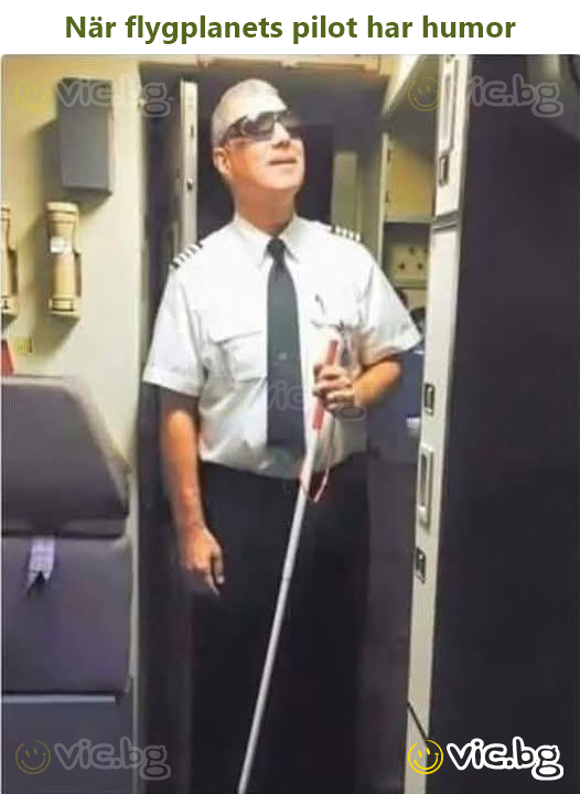 När flygplanets pilot har humor