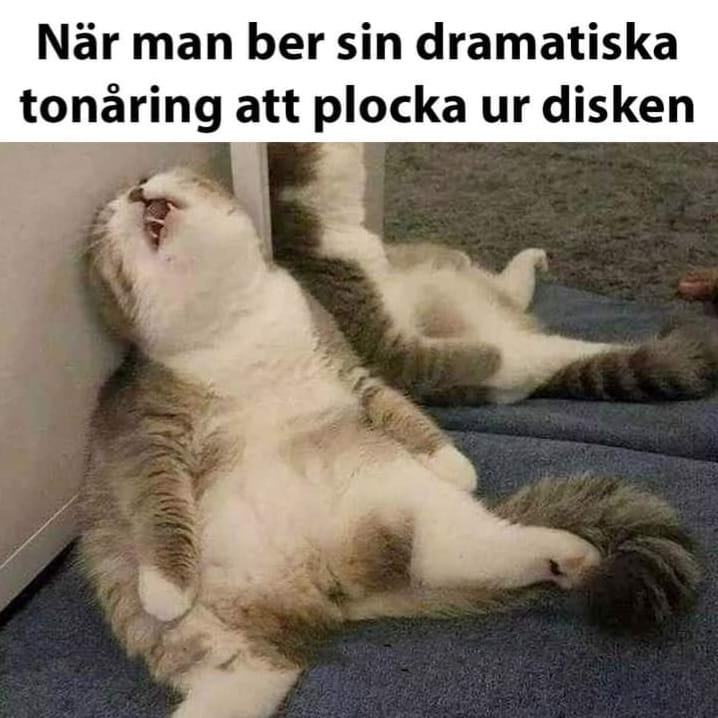 När man ber sin dramatiska tonåring att plocka ur disken