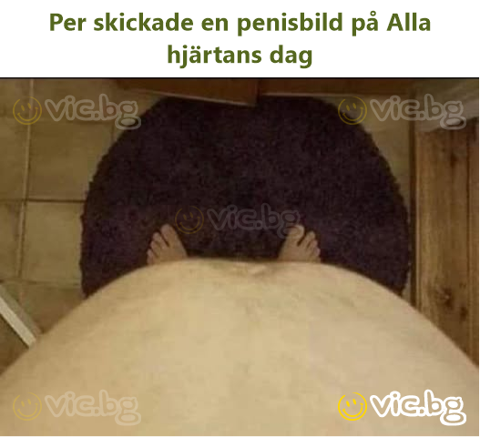 Per skickade en penisbild på Alla hjärtans dag