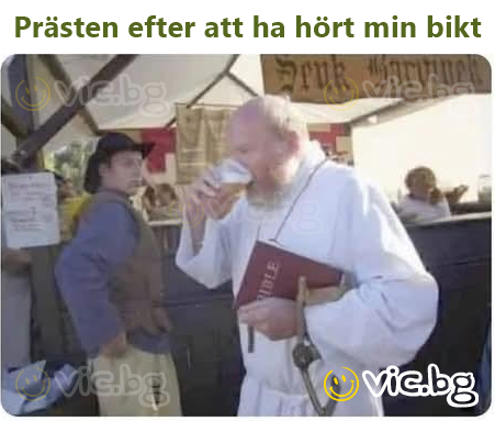 Prästen efter att ha hört min bikt