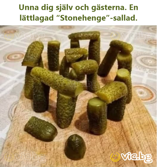 Unna dig själv och gästerna. En lättlagad “Stonehenge”-sallad.