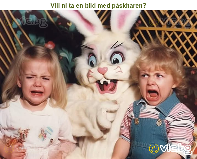 Vill ni ta en bild med påskharen?