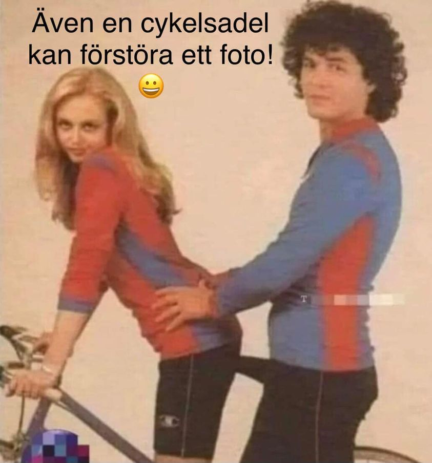 Även en cykelsadel kan förstöra ett foto!