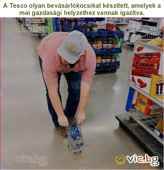 A Tesco olyan bevásárlókocsikat készített, amelyek a mai gazdasági helyzethez vannak igazítva.