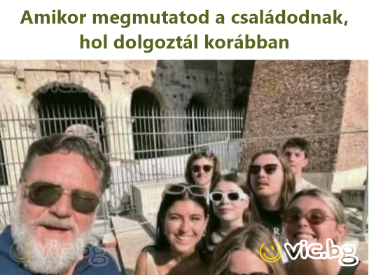 Amikor megmutatod a családodnak, hol dolgoztál korábban