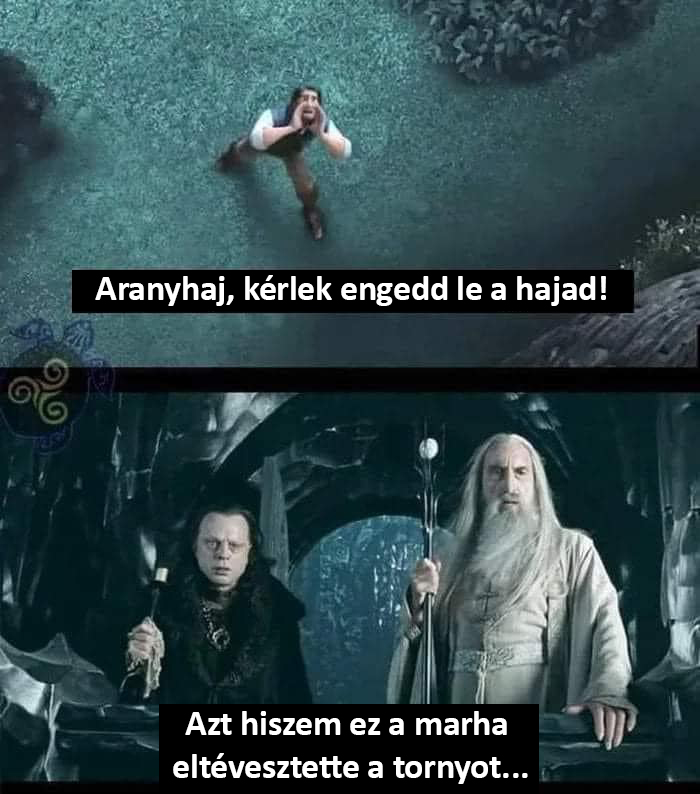 Aranyhaj, kérlek engedd le a hajad! Azt hiszem ez a marha eltévesztette a tornyot...