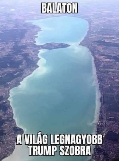 Balaton = a világ legnagyobb Donald Trump-szobra!