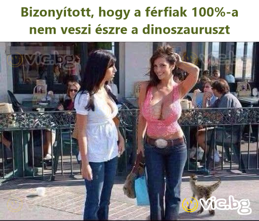 Bizonyított, hogy a férfiak 100%-a nem veszi észre a dinoszauruszt