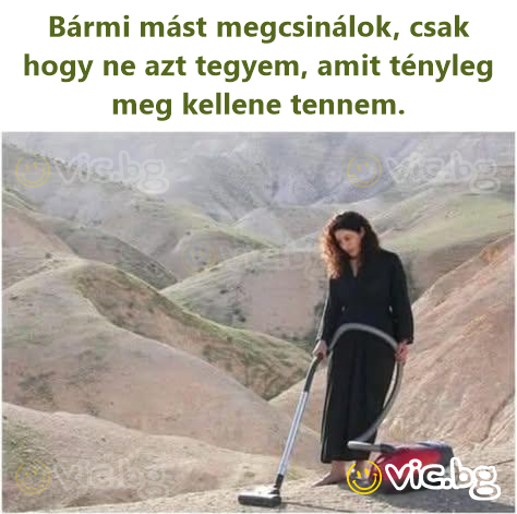 Bármi mást megcsinálok, csak hogy ne azt tegyem, amit tényleg meg kellene tennem.