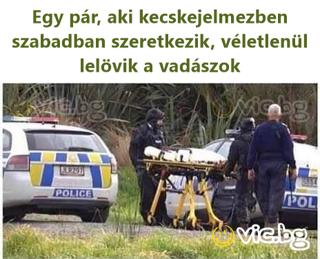 Egy pár, aki kecskejelmezben szabadban szeretkezik, véletlenül lelövik a vadászok