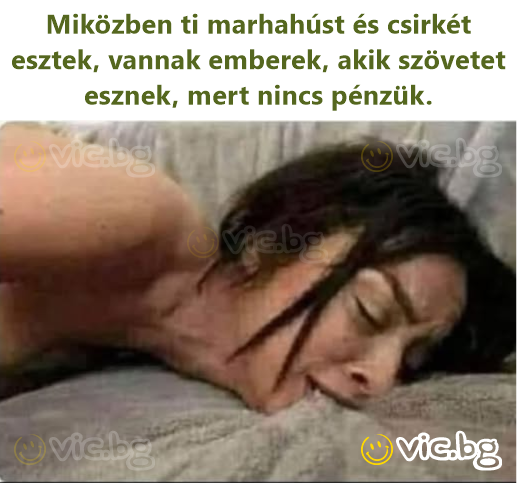 Miközben ti marhahúst és csirkét esztek, vannak emberek, akik szövetet esznek, mert nincs pénzük.